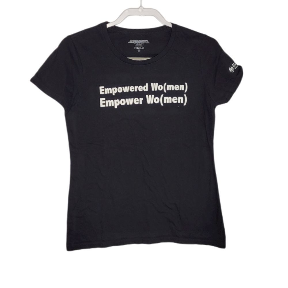 BACARDI empowered women‎ black short sleeve cotton tee shirt M